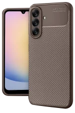 Newface Samsung Galaxy A17 5G Auto Focus Karbon Kapak - Kahverengi