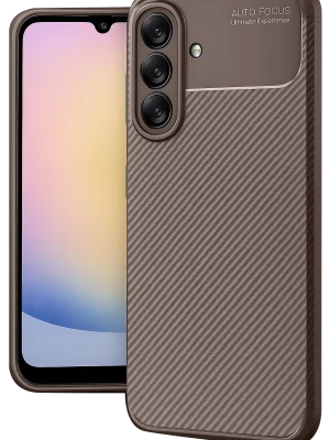 Newface Samsung Galaxy A17 5G Auto Focus Karbon Kapak - Kahverengi