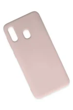 Newface Samsung Galaxy A20 Kılıf Nano içi Kadife Silikon - Pudra - Görsel 2