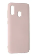 Newface Samsung Galaxy A20 Kılıf Nano içi Kadife Silikon - Pudra - Görsel 3