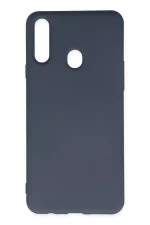 Newface Samsung Galaxy A20S Kılıf Nano içi Kadife Silikon - Gri