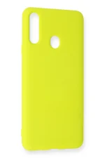 Newface Samsung Galaxy A20S Kılıf Nano içi Kadife Silikon - Sarı - Görsel 3