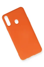 Newface Samsung Galaxy A20S Kılıf Nano içi Kadife Silikon - Turuncu - Görsel 2