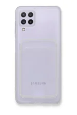 Newface Samsung Galaxy A22 Kılıf Kart Şeffaf Silikon - Şeffaf - Görsel 2