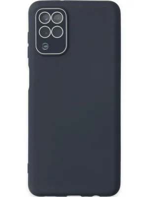 Newface Samsung Galaxy A22 Kılıf Lansman Glass Kapak - Lacivert