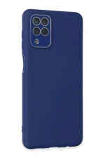 Newface Samsung Galaxy A22 Kılıf Lansman Glass Kapak - Sky Blue - Görsel 2