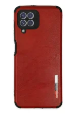 Newface Samsung Galaxy A22 Kılıf Loop Deri Silikon - Kırmızı