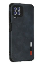 Newface Samsung Galaxy A22 Kılıf Loop Deri Silikon - Lacivert - Görsel 2