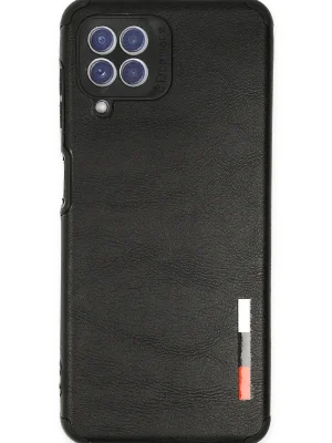 Newface Samsung Galaxy A22 Kılıf Loop Deri Silikon - Siyah