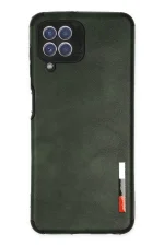 Newface Samsung Galaxy A22 Kılıf Loop Deri Silikon - Yeşil