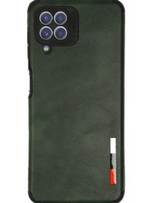 Newface Samsung Galaxy A22 Kılıf Loop Deri Silikon - Yeşil