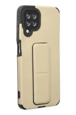 Newface Samsung Galaxy A22 Kılıf Mega Standlı Silikon - Gold - Görsel 2