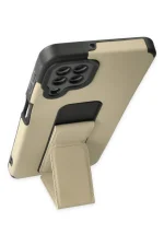 Newface Samsung Galaxy A22 Kılıf Mega Standlı Silikon - Gold - Görsel 3