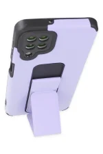 Newface Samsung Galaxy A22 Kılıf Mega Standlı Silikon - Lila - Görsel 3