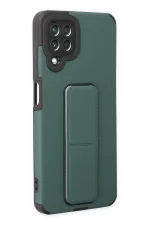 Newface Samsung Galaxy A22 Kılıf Mega Standlı Silikon - Yeşil - Görsel 2