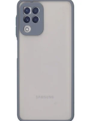 Newface Samsung Galaxy A22 Kılıf Montreal Silikon Kapak - Gri