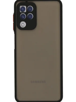 Newface Samsung Galaxy A22 Kılıf Montreal Silikon Kapak - Siyah
