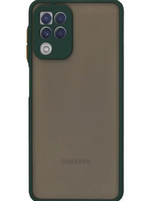 Newface Samsung Galaxy A22 Kılıf Montreal Silikon Kapak - Yeşil