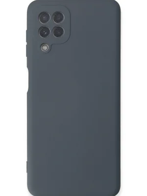 Newface Samsung Galaxy A22 Kılıf Nano içi Kadife Silikon - Gri