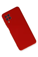 Newface Samsung Galaxy A22 Kılıf Nano içi Kadife Silikon - Kırmızı - Görsel 2