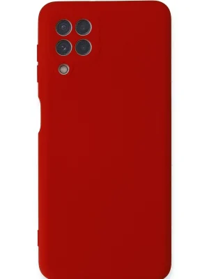 Newface Samsung Galaxy A22 Kılıf Nano içi Kadife Silikon - Kırmızı