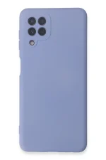 Newface Samsung Galaxy A22 Kılıf Nano içi Kadife Silikon - Lila