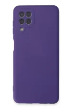 Newface Samsung Galaxy A22 Kılıf Nano içi Kadife Silikon - Mor