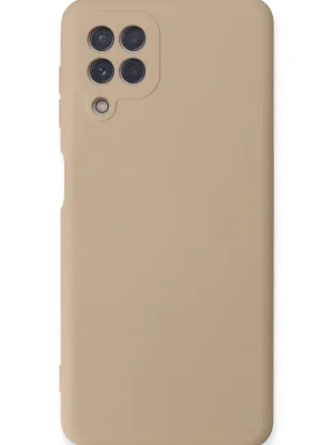 Newface Samsung Galaxy A22 Kılıf Nano içi Kadife Silikon - Pudra