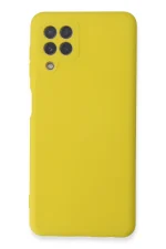 Newface Samsung Galaxy A22 Kılıf Nano içi Kadife Silikon - Sarı