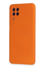 Newface Samsung Galaxy A22 Kılıf Nano içi Kadife Silikon - Turuncu - Görsel 3