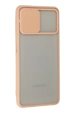 Newface Samsung Galaxy A22 Kılıf Palm Buzlu Kamera Sürgülü Silikon - Pembe - Görsel 2