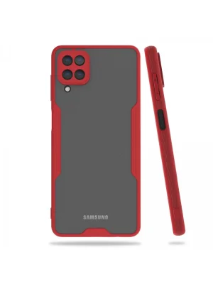 Newface Samsung Galaxy A22 Kılıf Platin Silikon - Kırmızı