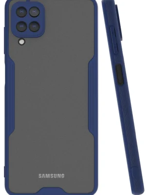 Newface Samsung Galaxy A22 Kılıf Platin Silikon - Lacivert