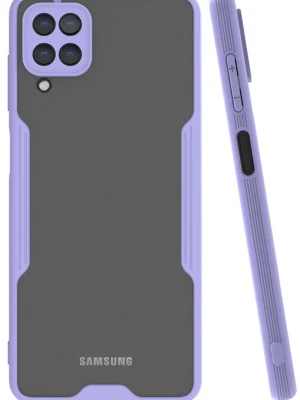 Newface Samsung Galaxy A22 Kılıf Platin Silikon - Lila