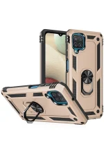 Newface Samsung Galaxy A22 Kılıf Sofya Yüzüklü Silikon Kapak - Gold - Görsel 2