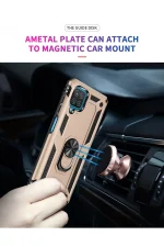 Newface Samsung Galaxy A22 Kılıf Sofya Yüzüklü Silikon Kapak - Gold - Görsel 6