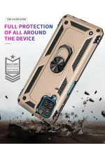 Newface Samsung Galaxy A22 Kılıf Sofya Yüzüklü Silikon Kapak - Gold - Görsel 7