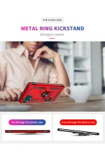 Newface Samsung Galaxy A22 Kılıf Sofya Yüzüklü Silikon Kapak - Kırmızı - Görsel 9