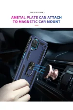 Newface Samsung Galaxy A22 Kılıf Sofya Yüzüklü Silikon Kapak - Lacivert - Görsel 6