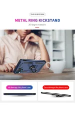 Newface Samsung Galaxy A22 Kılıf Sofya Yüzüklü Silikon Kapak - Lacivert - Görsel 9