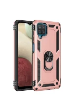 Newface Samsung Galaxy A22 Kılıf Sofya Yüzüklü Silikon Kapak - Rose