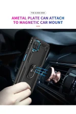 Newface Samsung Galaxy A22 Kılıf Sofya Yüzüklü Silikon Kapak - Siyah - Görsel 6