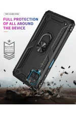 Newface Samsung Galaxy A22 Kılıf Sofya Yüzüklü Silikon Kapak - Siyah - Görsel 7