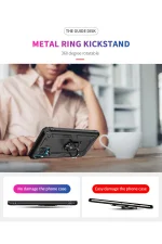 Newface Samsung Galaxy A22 Kılıf Sofya Yüzüklü Silikon Kapak - Siyah - Görsel 9