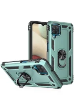 Newface Samsung Galaxy A22 Kılıf Sofya Yüzüklü Silikon Kapak - Yeşil - Görsel 2