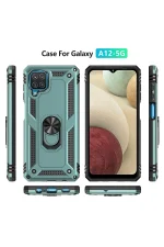 Newface Samsung Galaxy A22 Kılıf Sofya Yüzüklü Silikon Kapak - Yeşil - Görsel 3