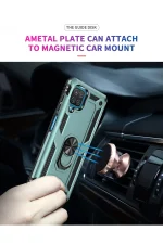 Newface Samsung Galaxy A22 Kılıf Sofya Yüzüklü Silikon Kapak - Yeşil - Görsel 6