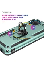 Newface Samsung Galaxy A22 Kılıf Sofya Yüzüklü Silikon Kapak - Yeşil - Görsel 8