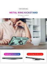 Newface Samsung Galaxy A22 Kılıf Sofya Yüzüklü Silikon Kapak - Yeşil - Görsel 9