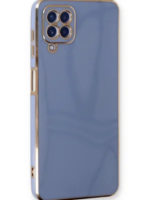 Newface Samsung Galaxy A22 Kılıf Volet Silikon - Mavi